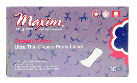 Cotton Ultra-Thin Panty Liners, Classic, Lite, Organic