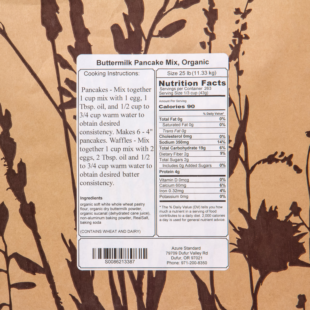 Buttermilk Pancake Mix, Organic