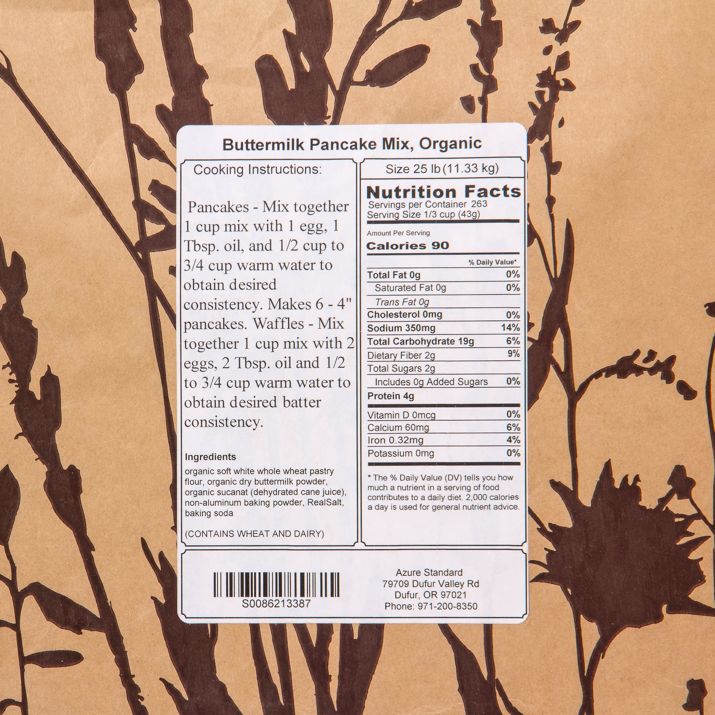 Buttermilk Pancake Mix, Organic