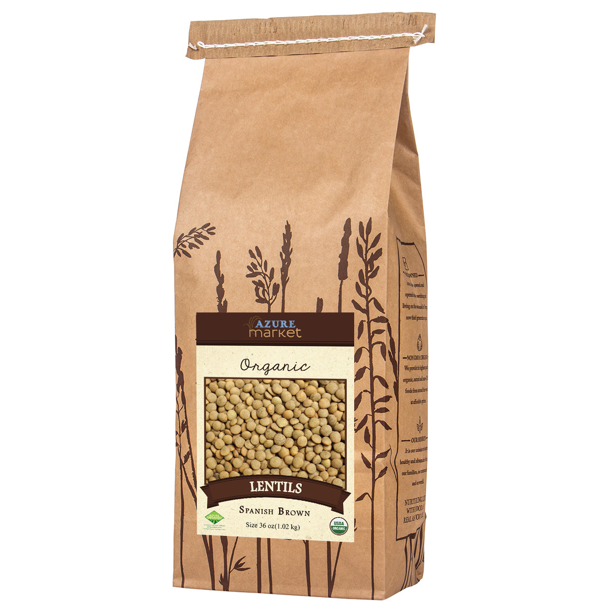 Lentils, Spanish Brown, Organic