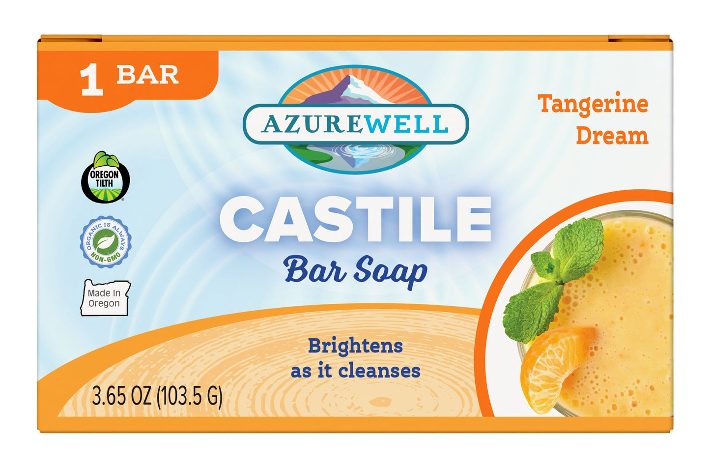 Castile Bar Soap, Tangerine Dream, Organic