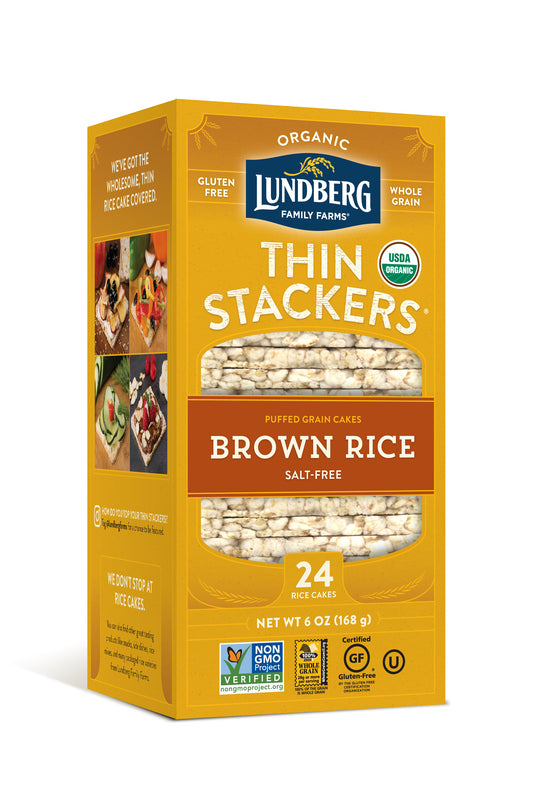 Thin Stackers, Brown Rice, Organic Salt Free