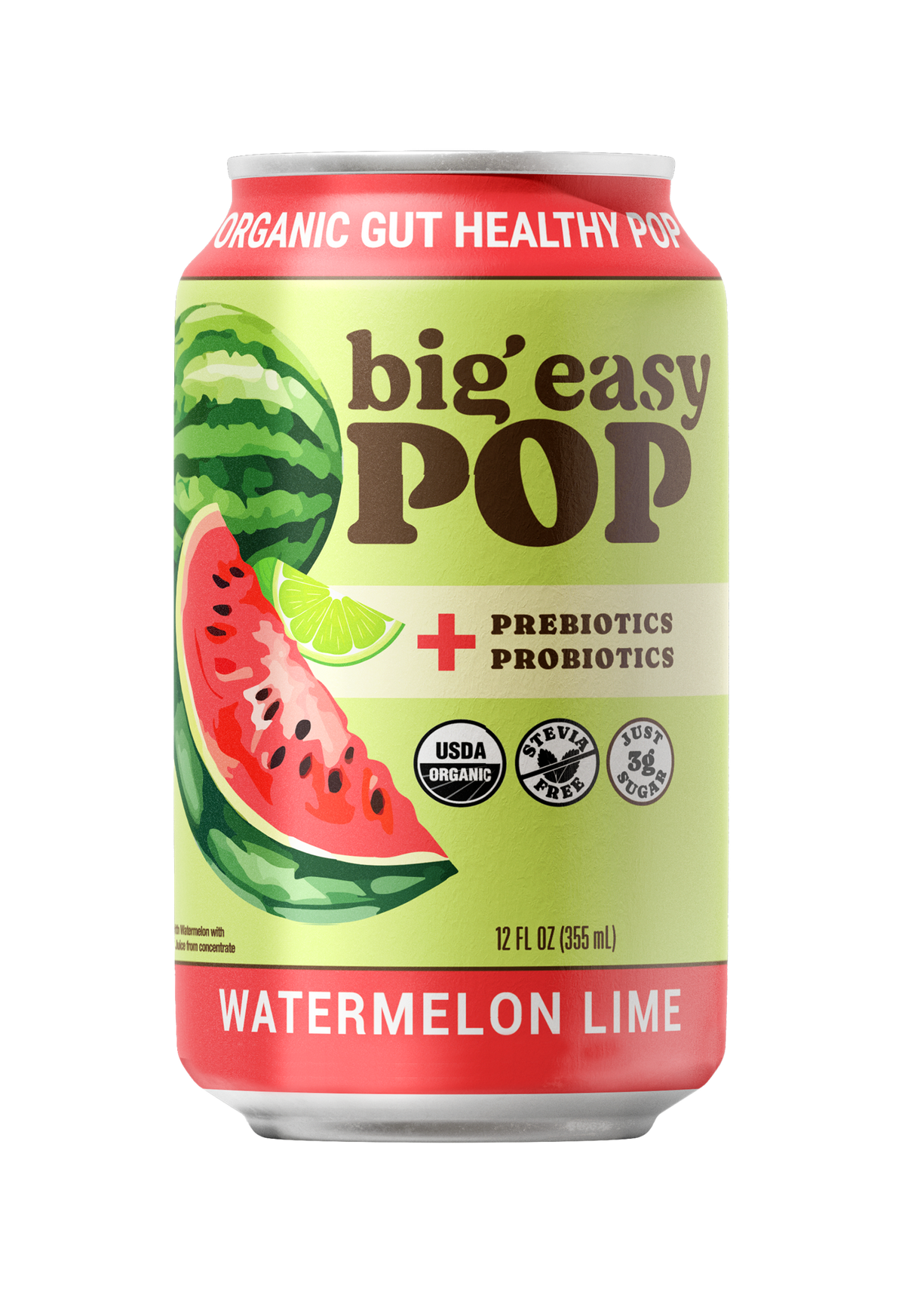 Gut Healthy Pop, Watermelon Lime, Organic