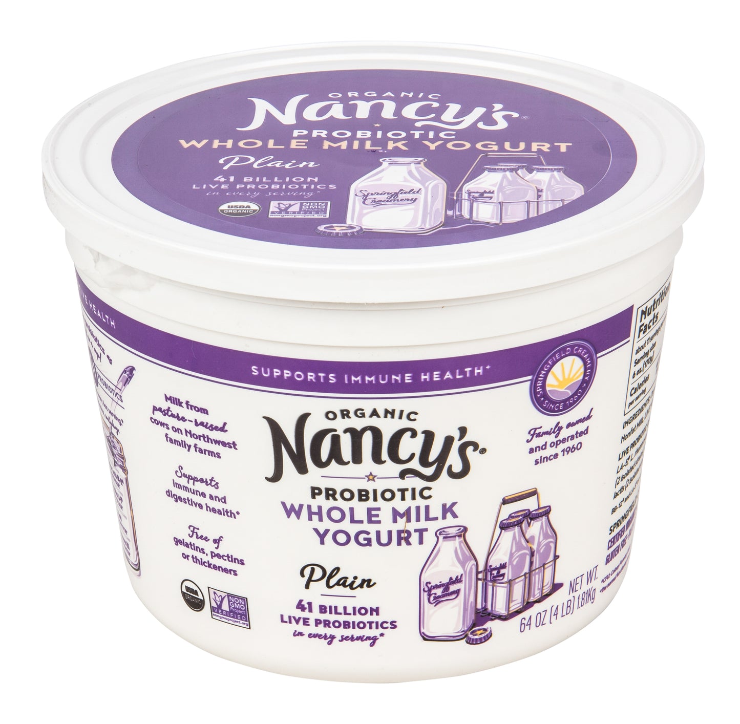 Whole Milk Yogurt, Plain, Organic
