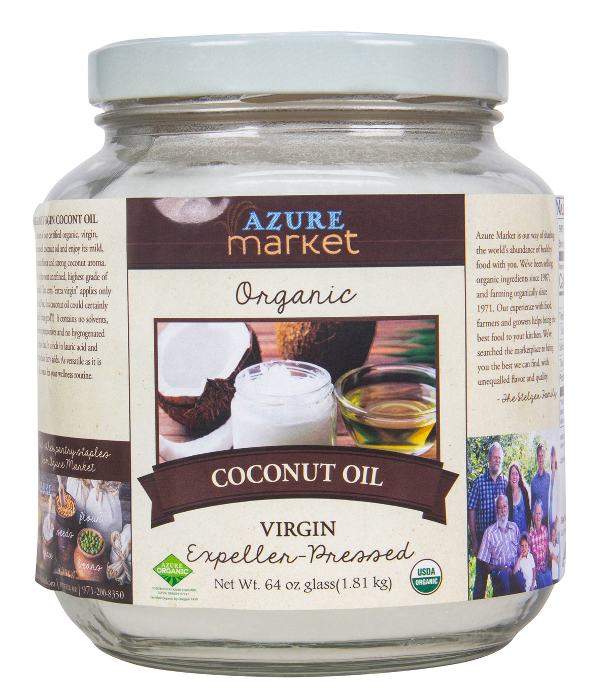 Coconut Oil, Expeller Pressed, Virgin, Organic