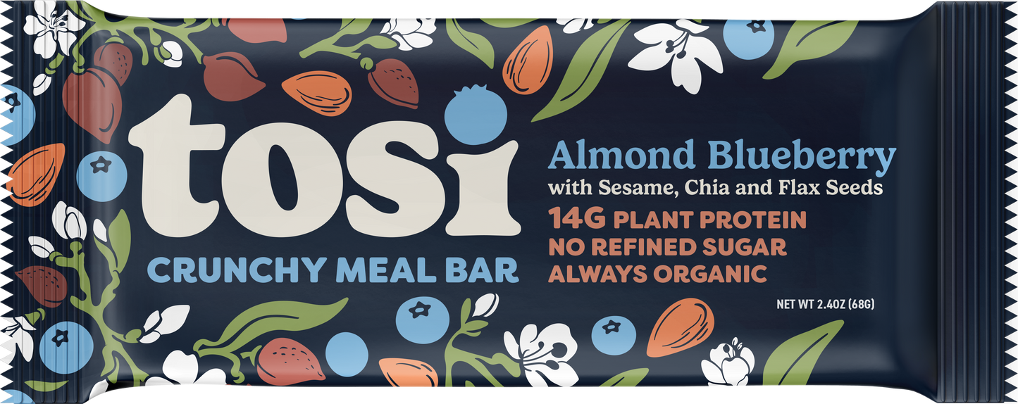 Crunchy Meal Bar, Almond Blueberry, Organic