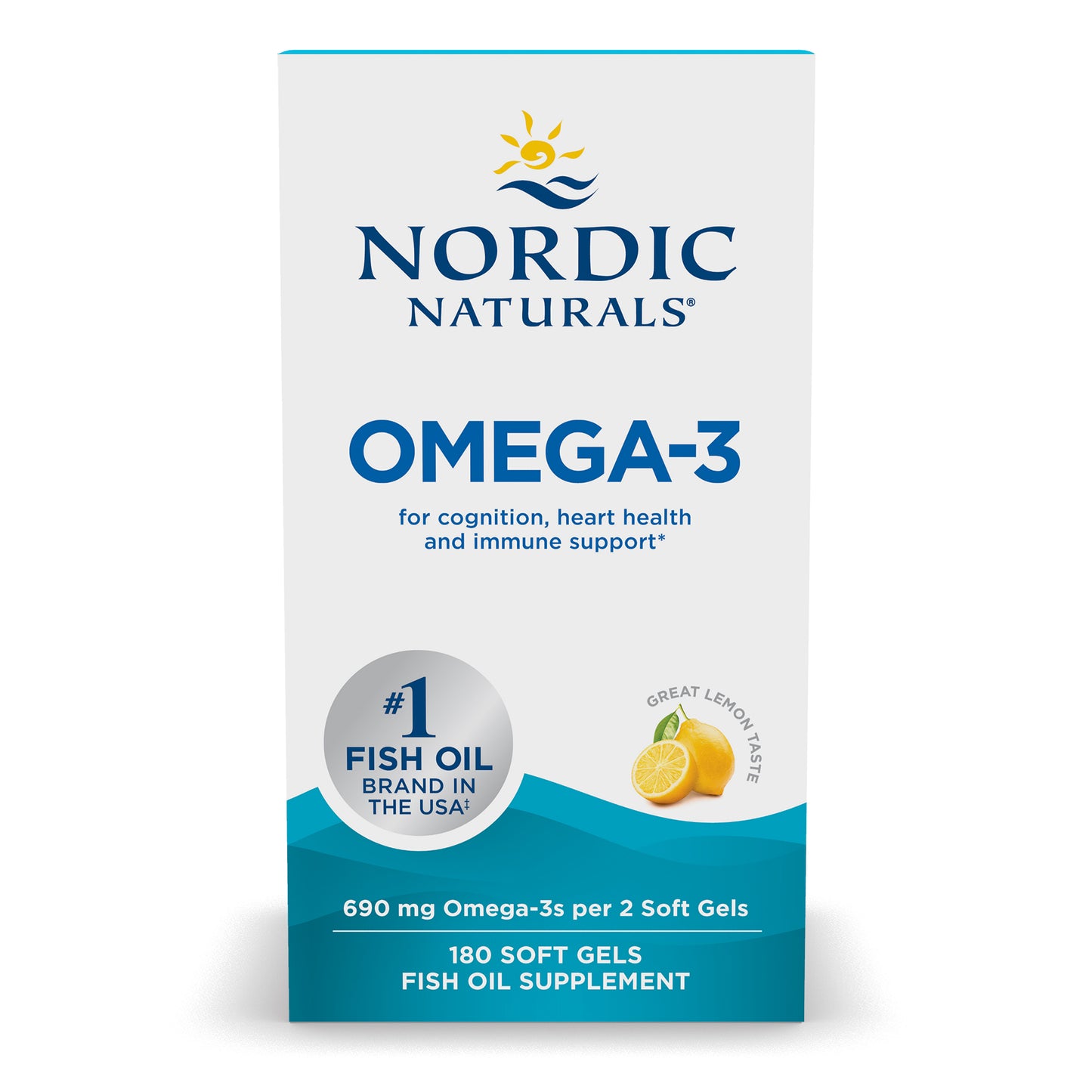 Omega-3 Purified Fish Oil, Lemon