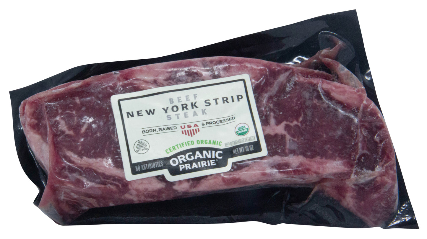 New York Strip Steak, Frozen, Organic