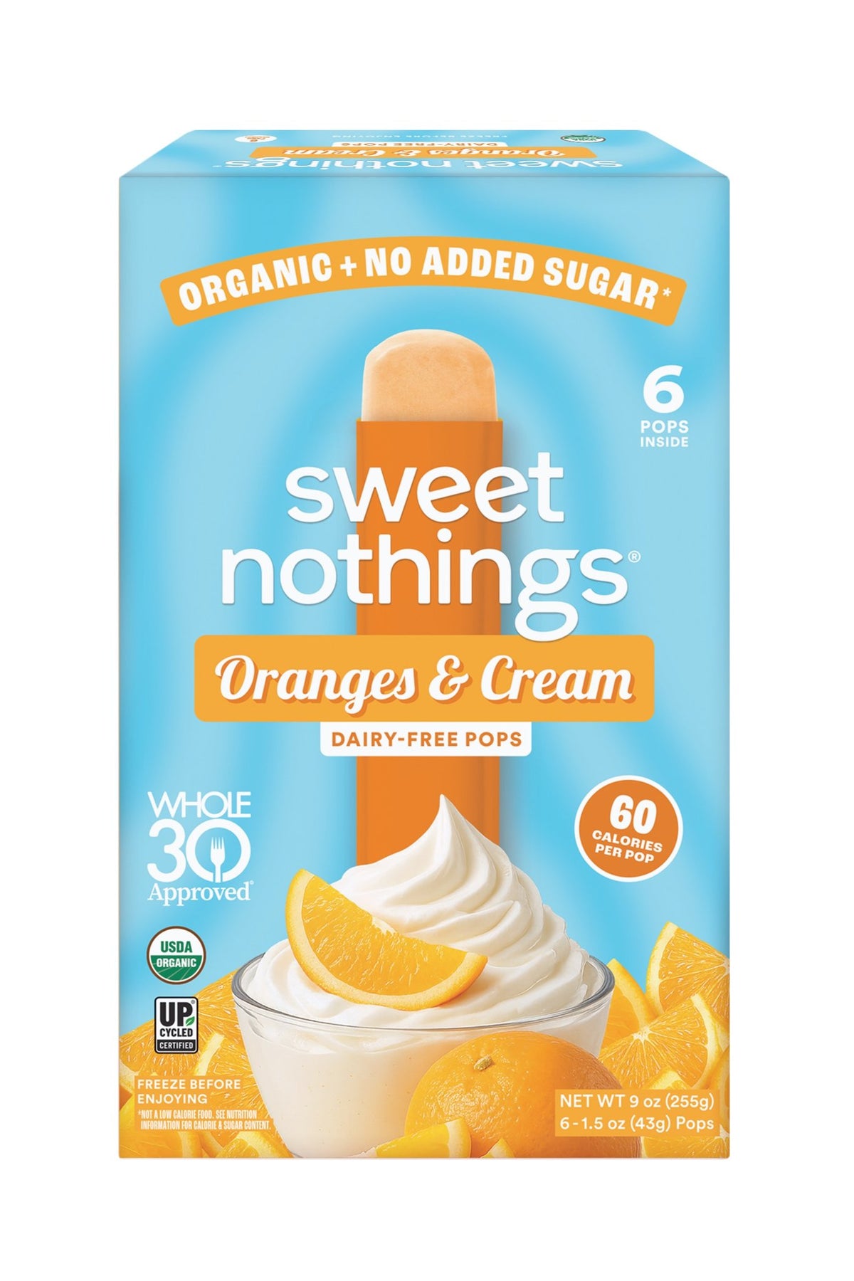 Fruit Pops, Dairy Free, Oranges & Cream, Organic