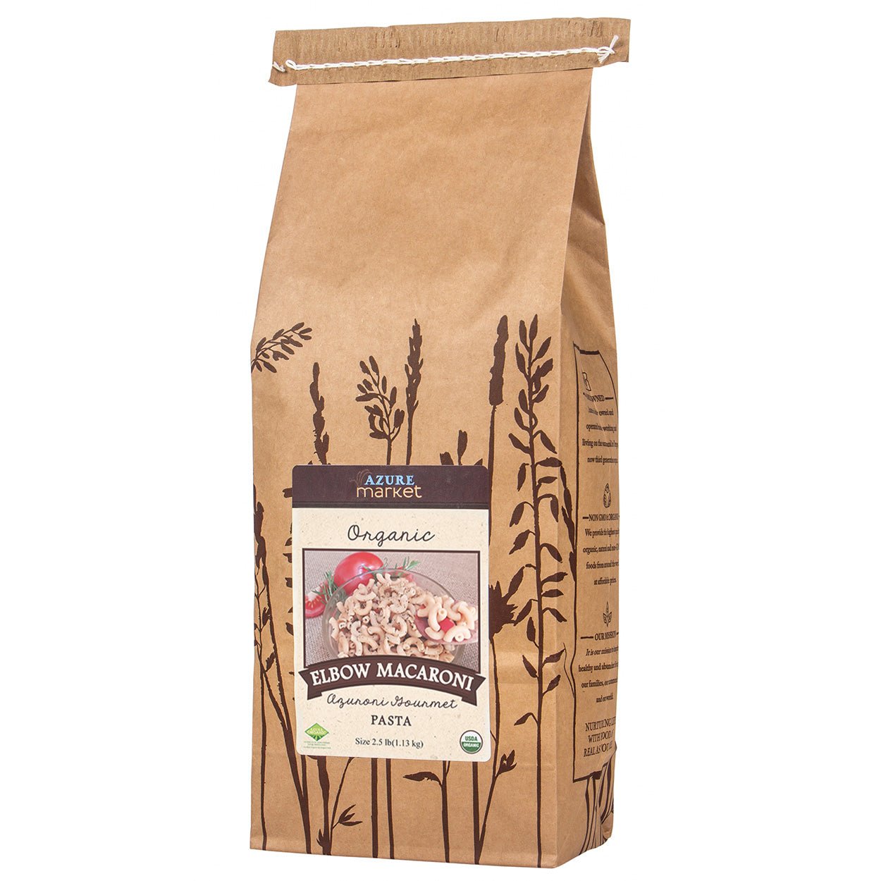 Elbow Macaroni Azuroni Gourmet Pasta, Organic