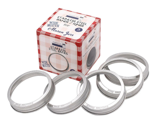 Jar Bands/Rings, Wide Mouth, Stainless Steel