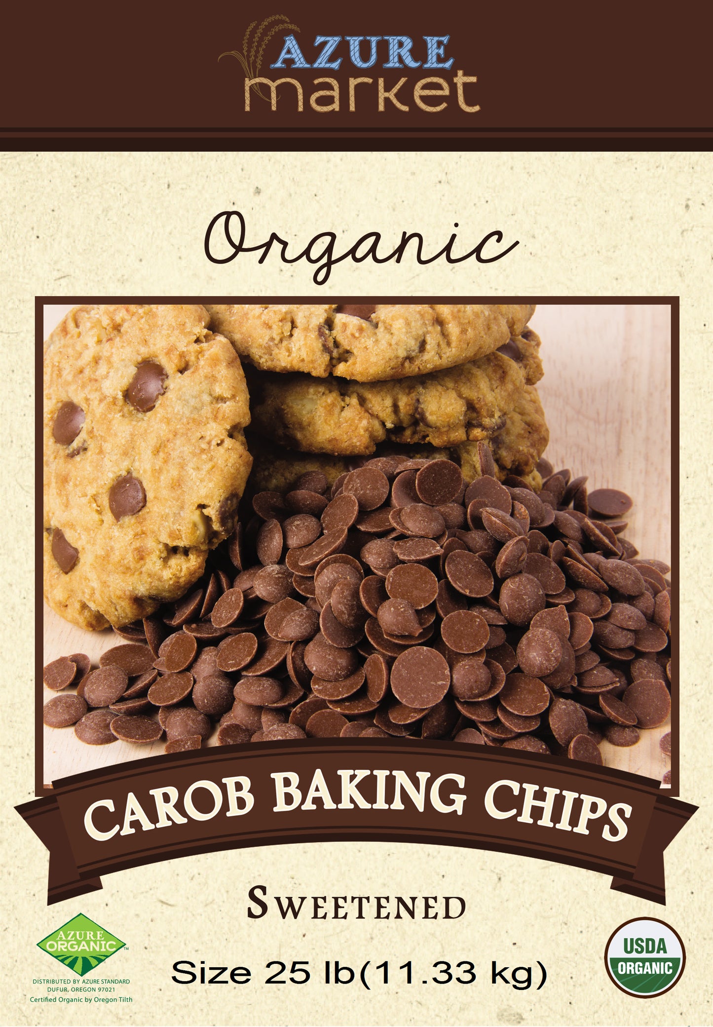 Carob Baking Chips, Sweet, Organic