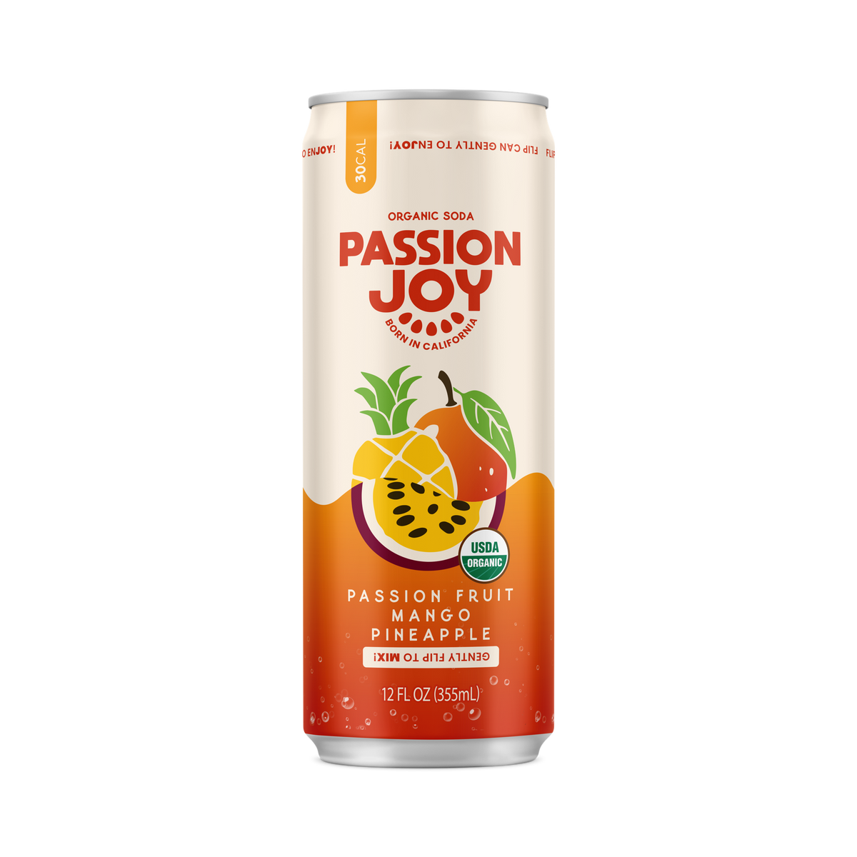 Sparkling Beverage, Passion Fruit Mango Pineapple, Organic