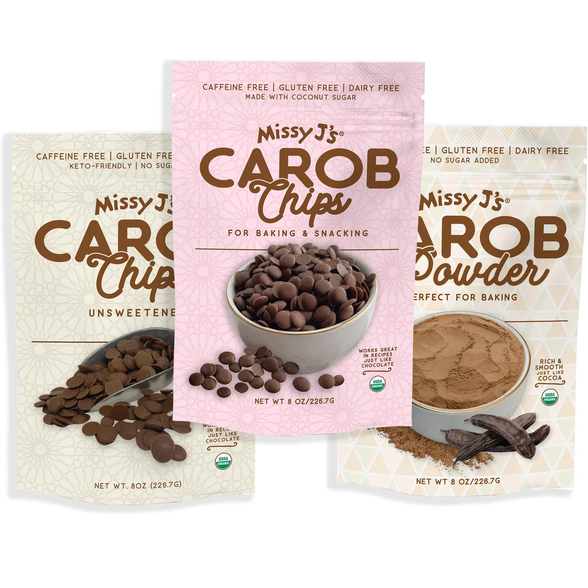 Carob Baking Essentials Sampler - 1 each flavor