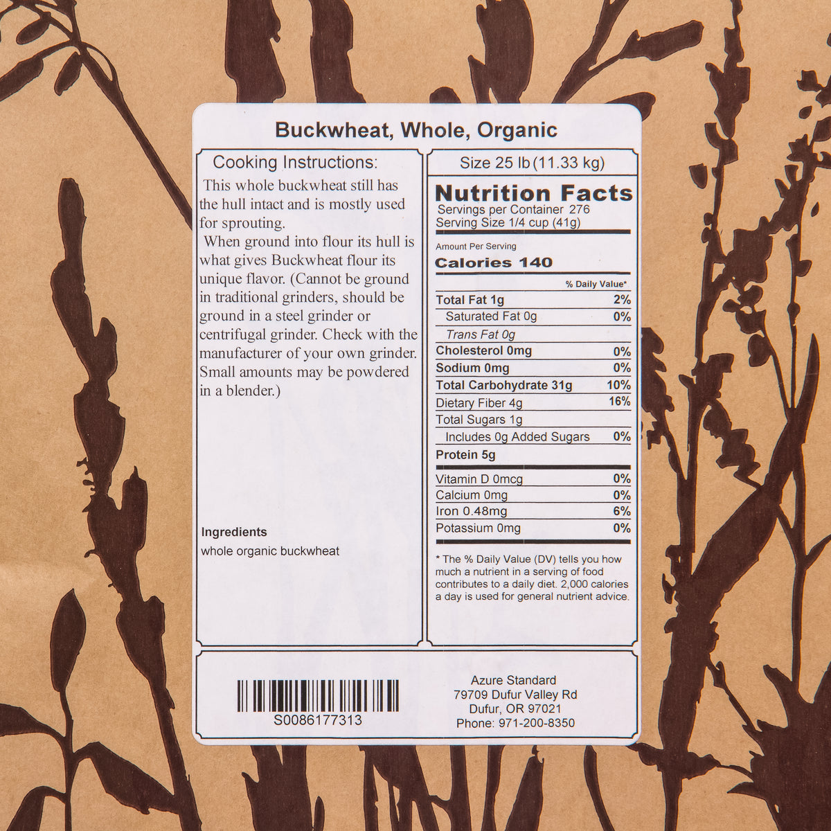 Buckwheat, Whole, Organic