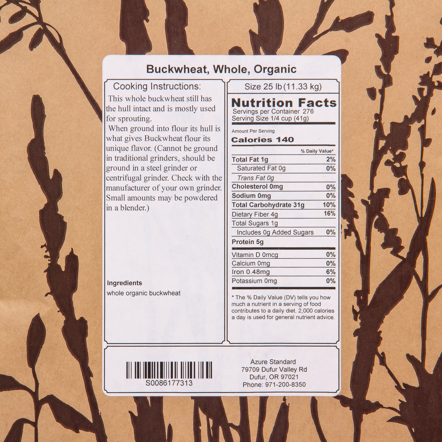 Buckwheat, Whole, Organic