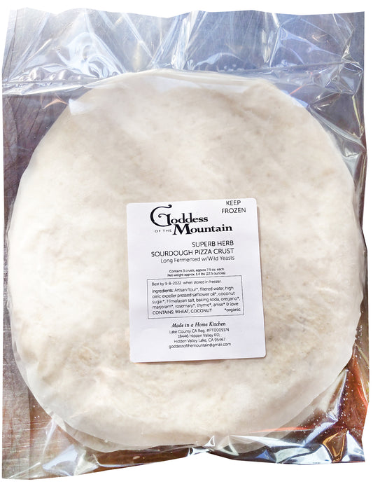 Sourdough Pizza Crust, Superb Herb, Frozen