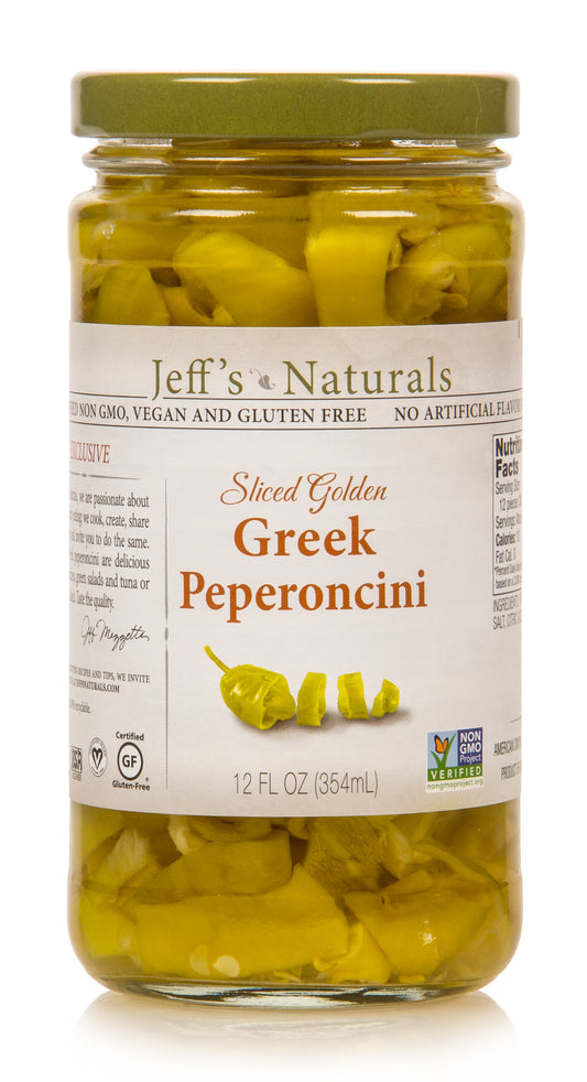 Golden Greek Peperoncini, Sliced