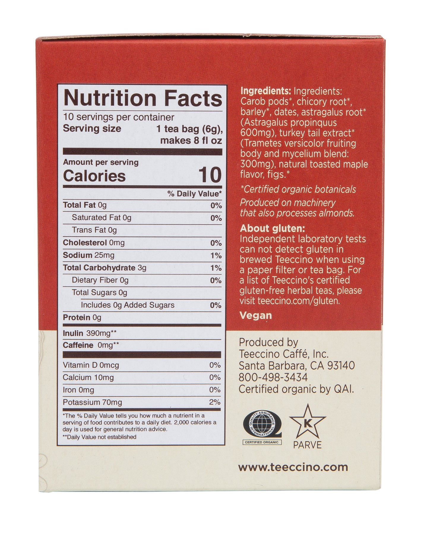 Turkey Tail Astragalus, Mushroom Herbal Tea