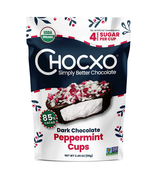 Dark Chocolate Cups, Peppermint, Organic