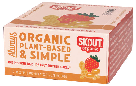 Protein Bar, Peanut Butter & Jelly, Organic