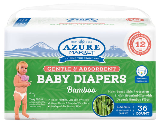 Baby Diapers, Biodegradable Bamboo, Large