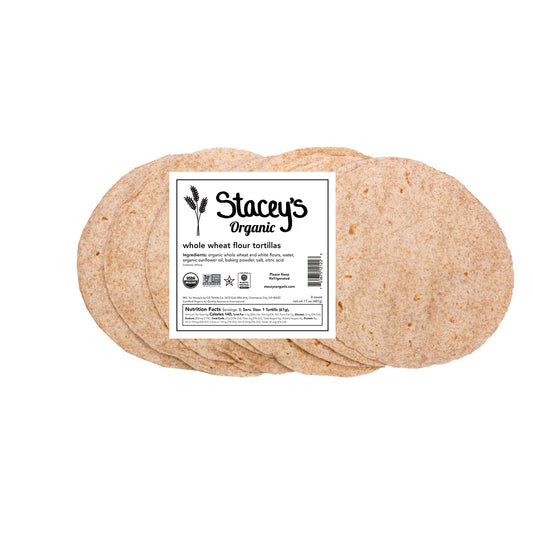 Tortillas 8 inch Whole Wheat, Organic, Frozen