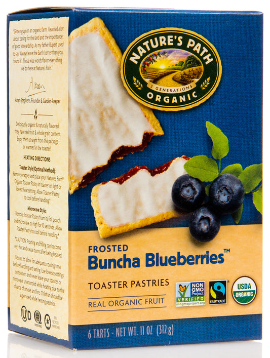 Toaster Pastries, Blueberry, Frosted, Organic