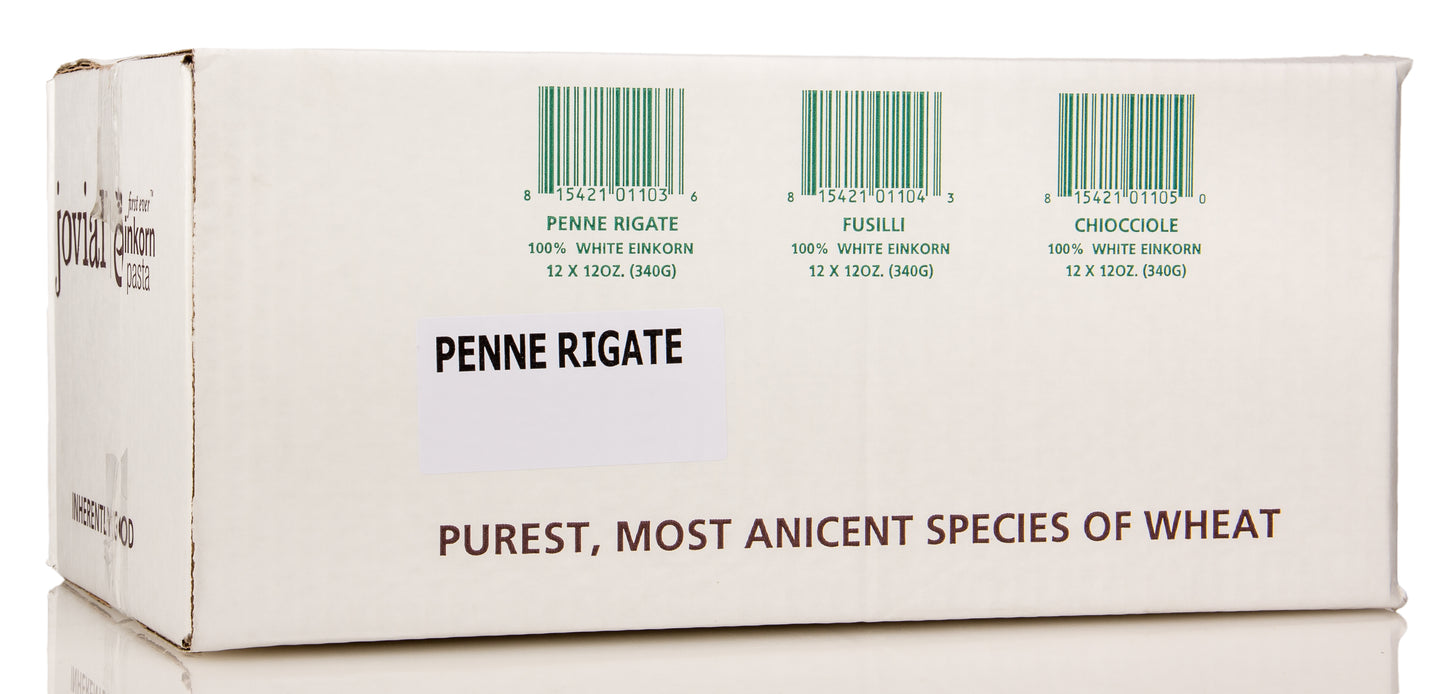 Pasta, Einkorn, Penne Rigate, White, Organic