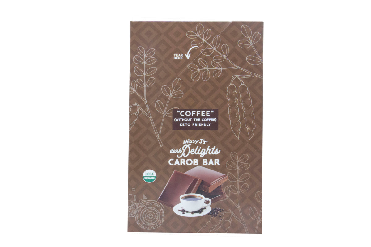 Dark Delight Carob Candy Bar, Coffee, Organic
