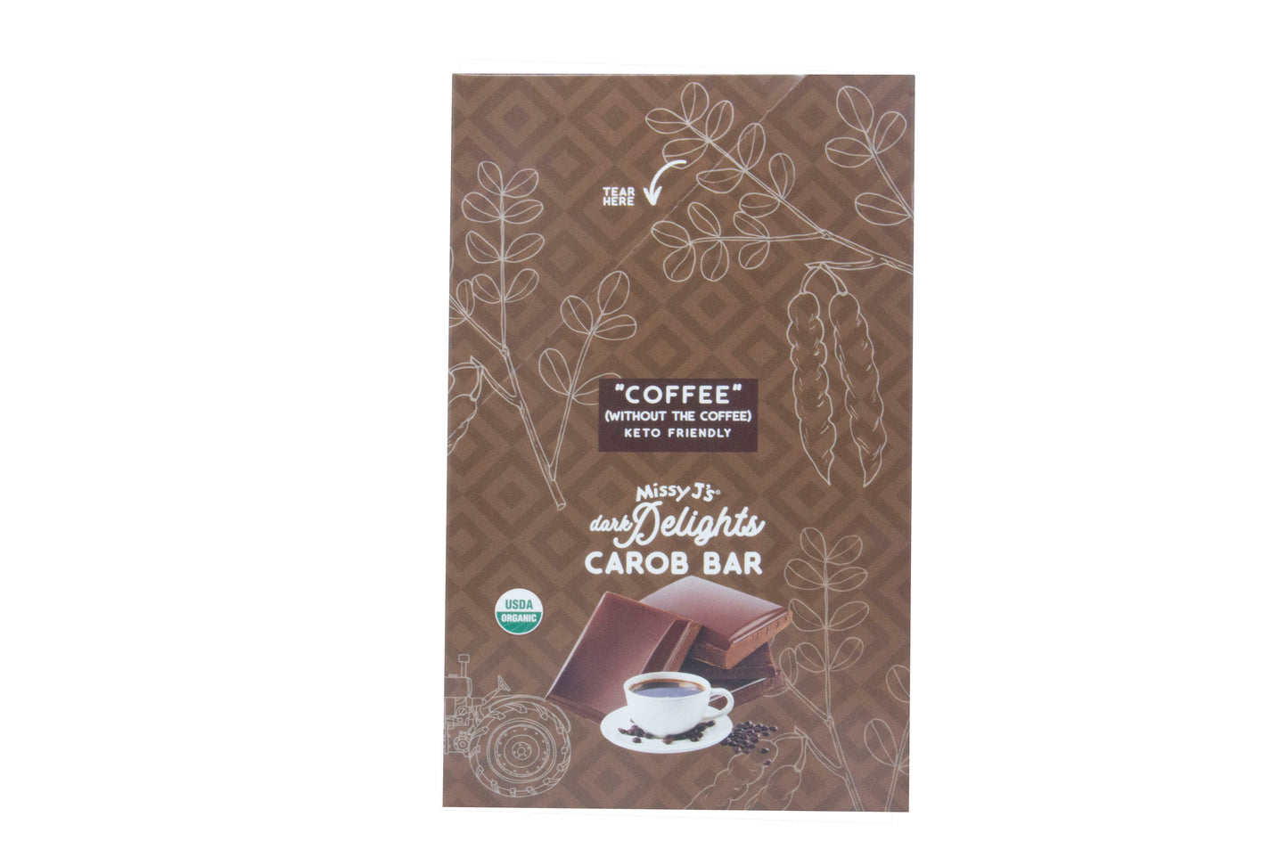 Dark Delight Carob Candy Bar, Coffee, Organic