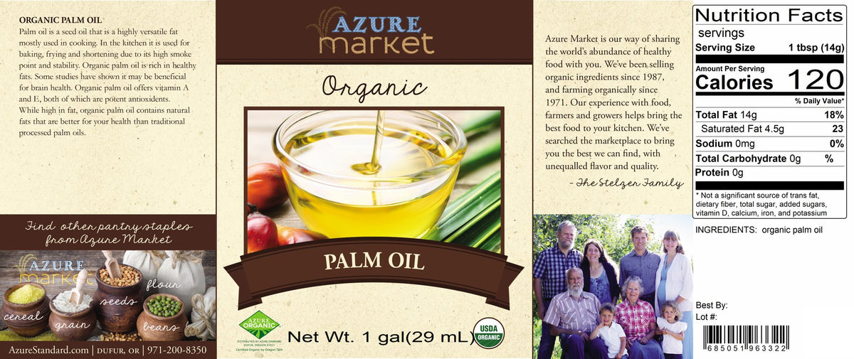 Palm Oil, Organic