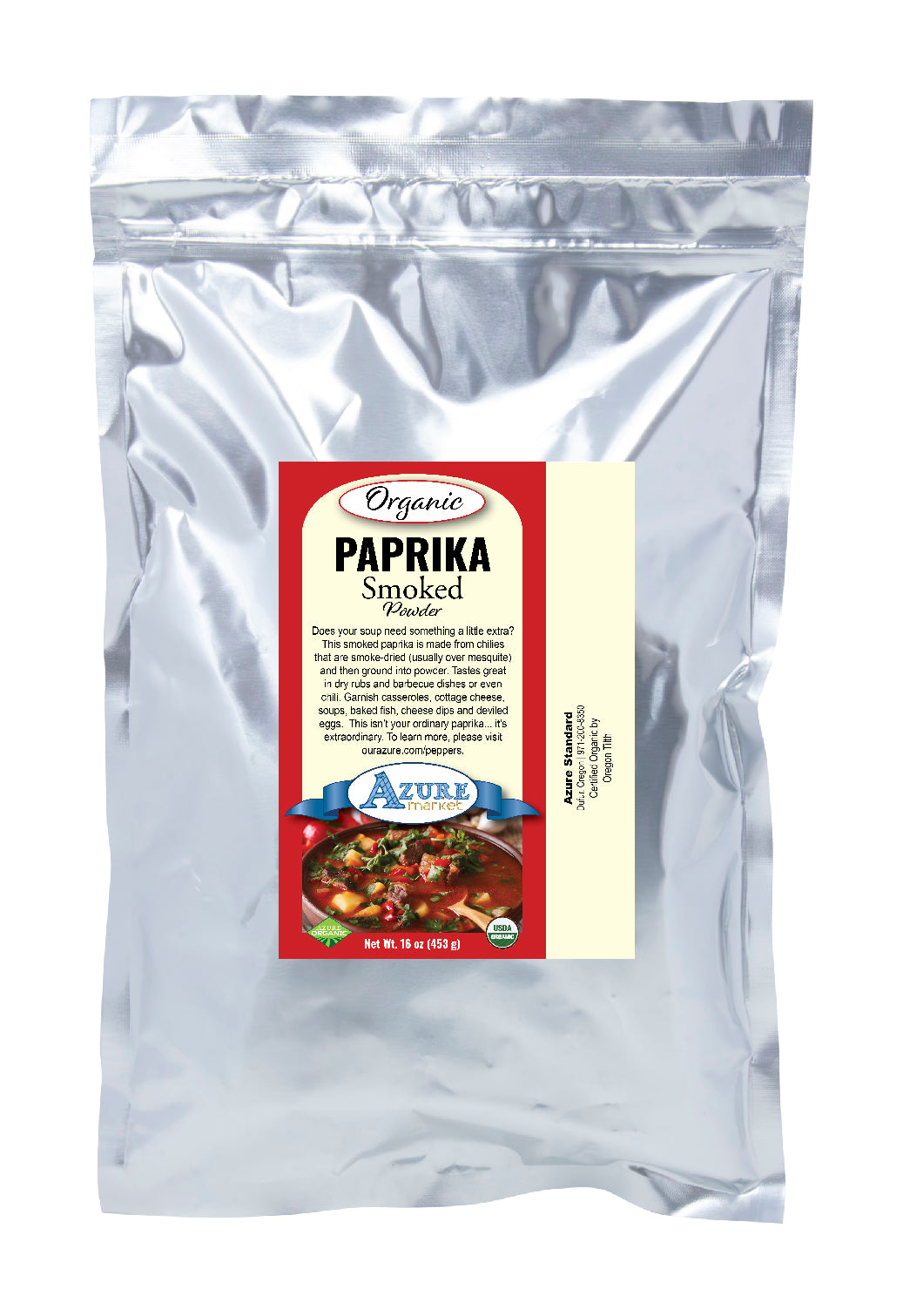 Paprika Powder, Smoked, Organic