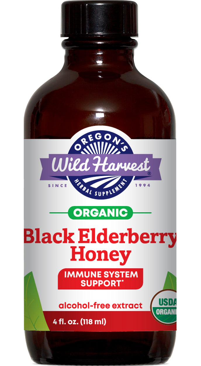 Black Elderberry Honey Extract, Alcohol Free, Organic