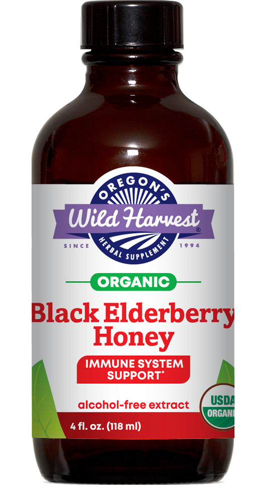Black Elderberry Honey Extract, Alcohol Free, Organic