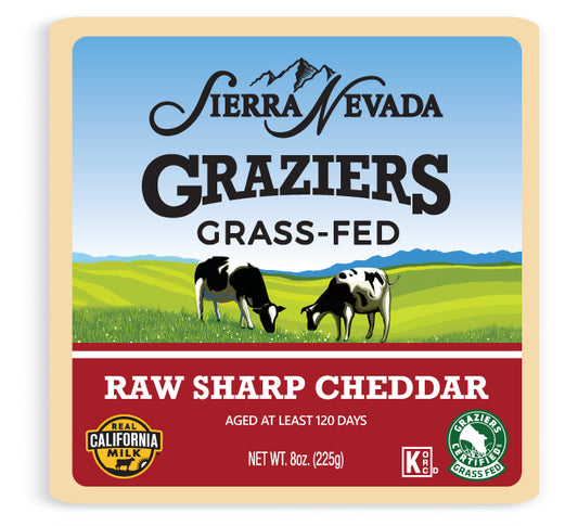 Graziers, Sharp Cheddar, Raw, Grass-Fed, Pastured, Random Weight