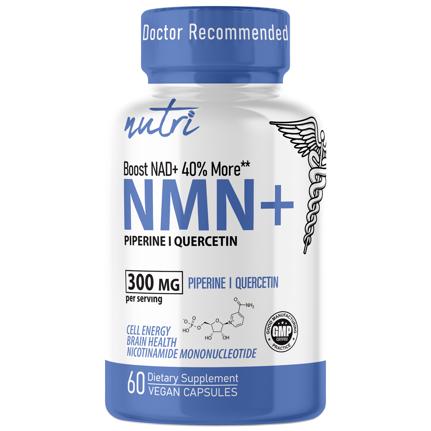 NMN+, Piperine & Quercetin, 300mg