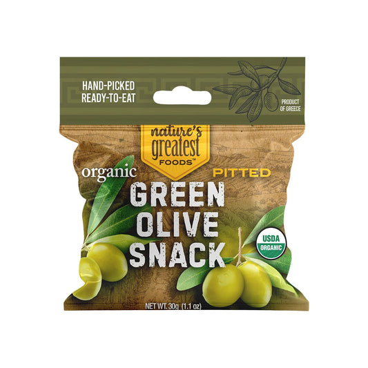 Green Olive Snack, Pitted, Organic