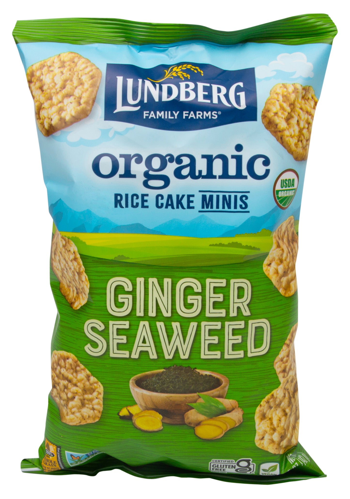 @Mini Rice Cakes, Ginger Seaweed, Organic