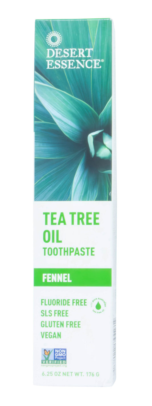Natural Tea Tree Oil Toothpaste, Fennel