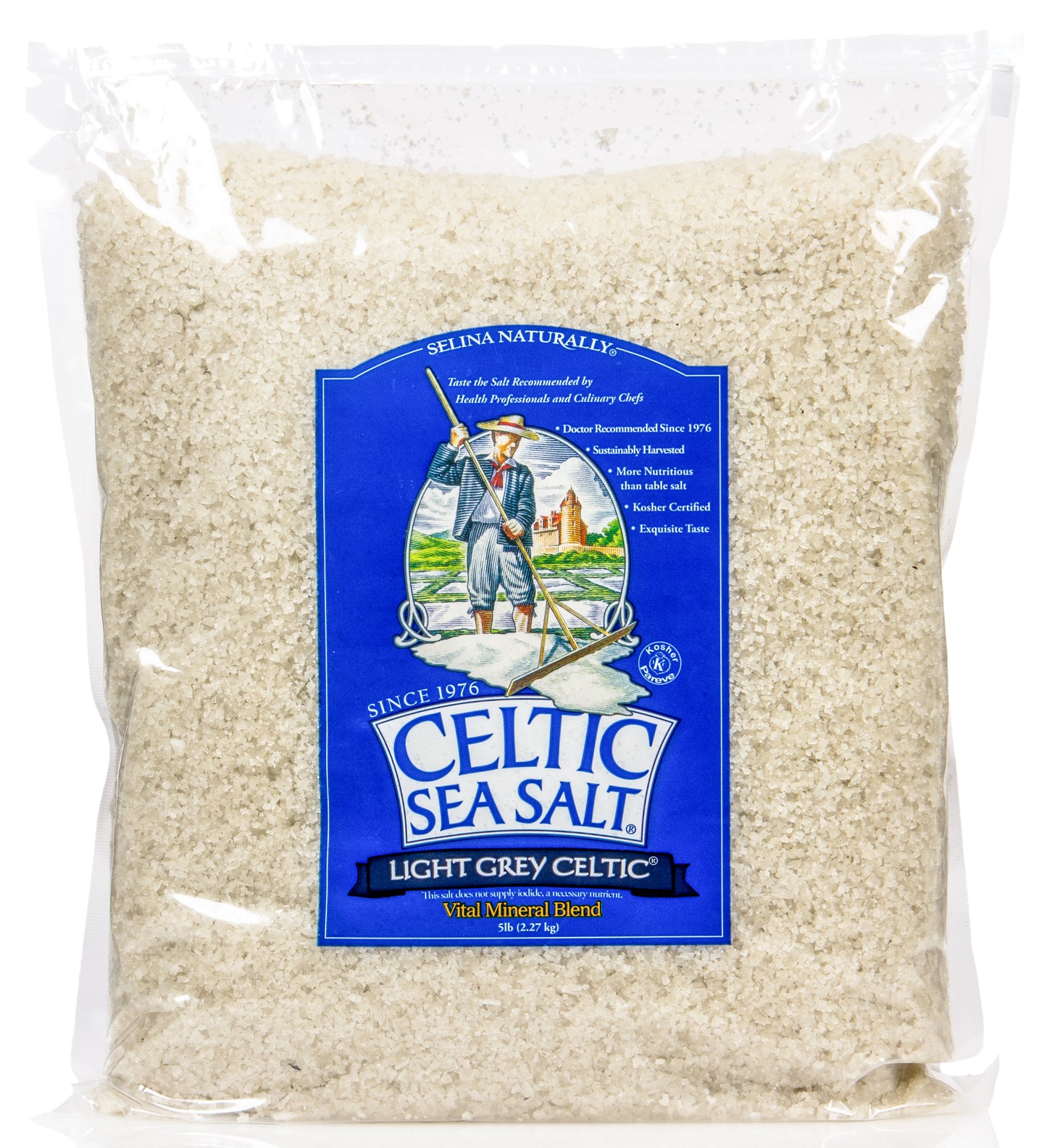 Celtic Sea Salt Crystals, Light Grey
