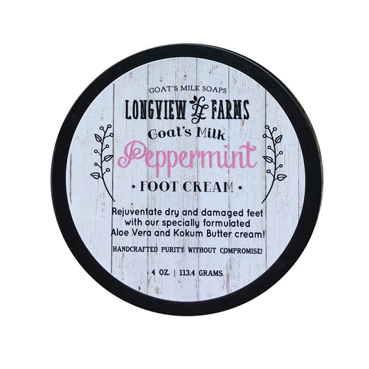 Goat Milk Foot Cream, Peppermint, Chemical Free
