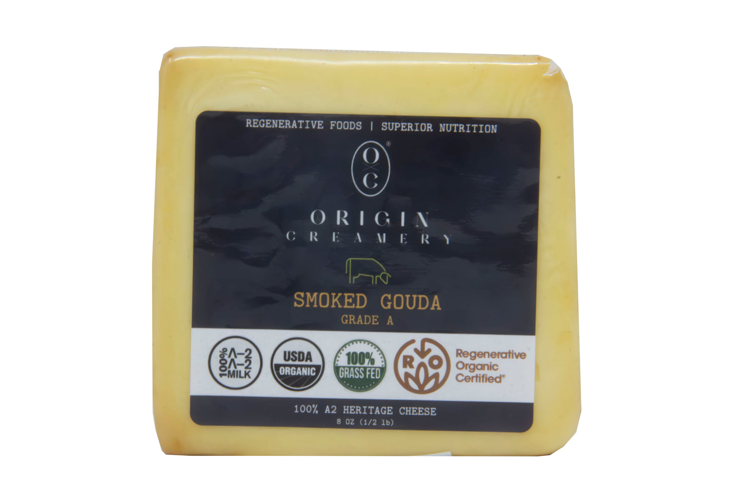A2 Smoked Gouda Cheese Block, Organic