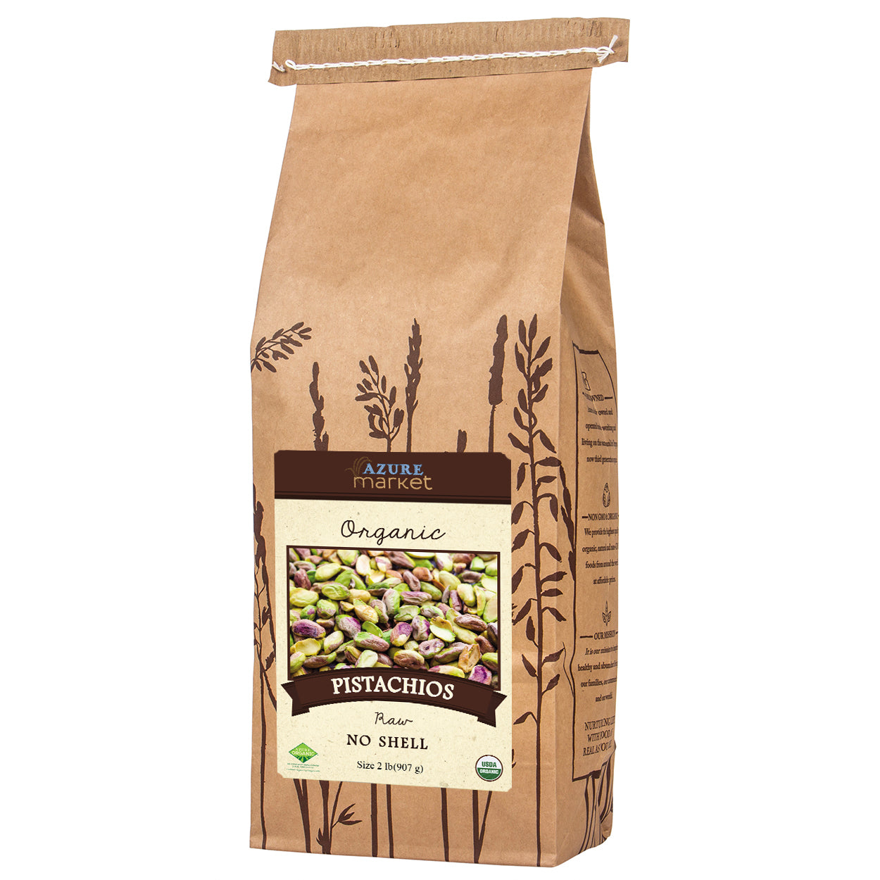 Pistachios Raw, No Shell, Organic
