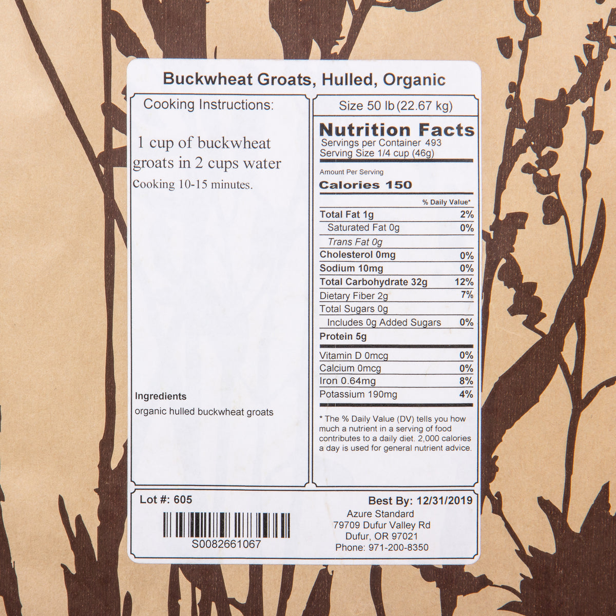 Buckwheat Groats, Hulled, Organic