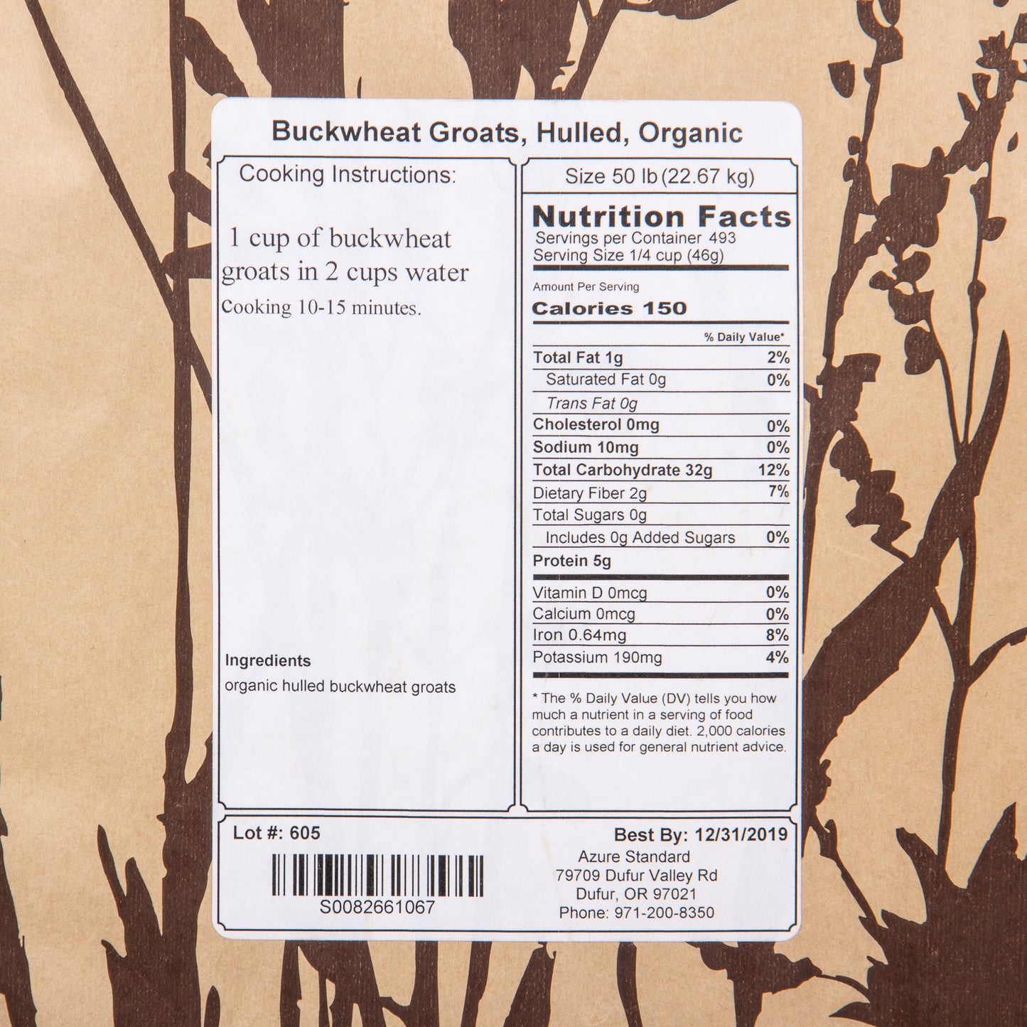Buckwheat Groats, Hulled, Organic