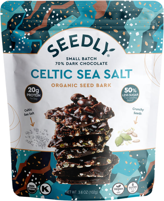 Dark Chocolate Seed Bark, Celtic Sea Salt, Organic