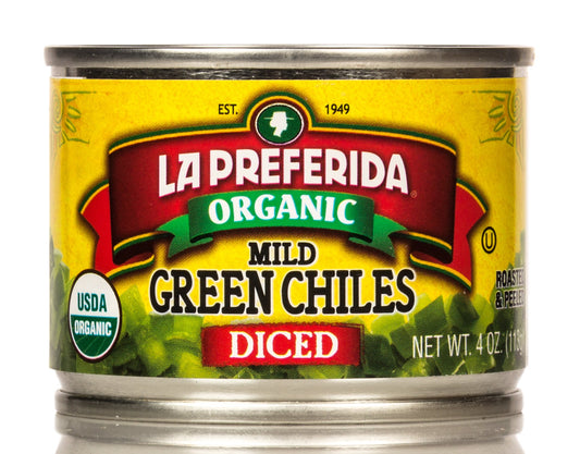 Diced Green Chiles, Mild, Organic