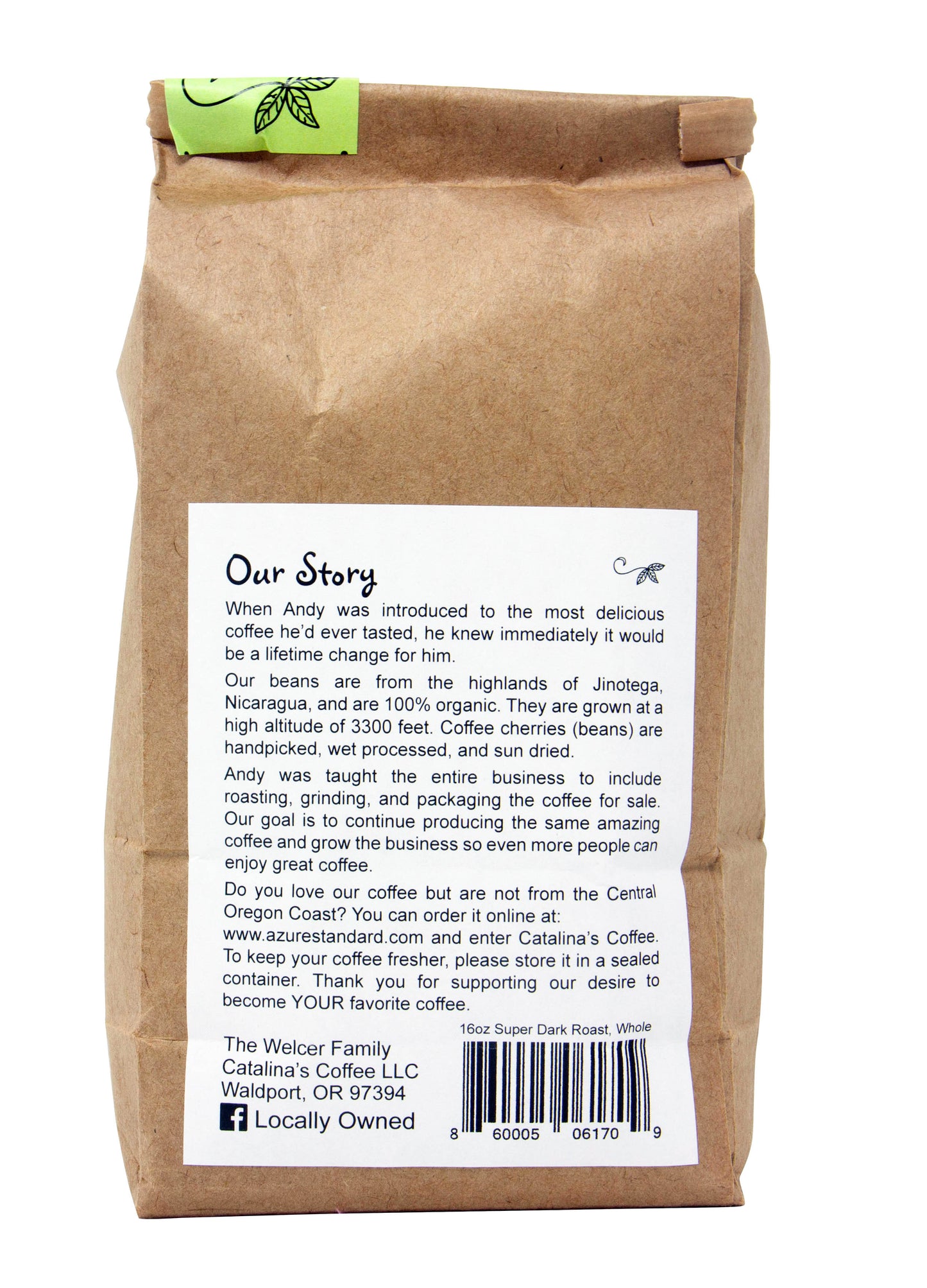 Coffee, Whole Bean, 100% Arabica Super Dark
