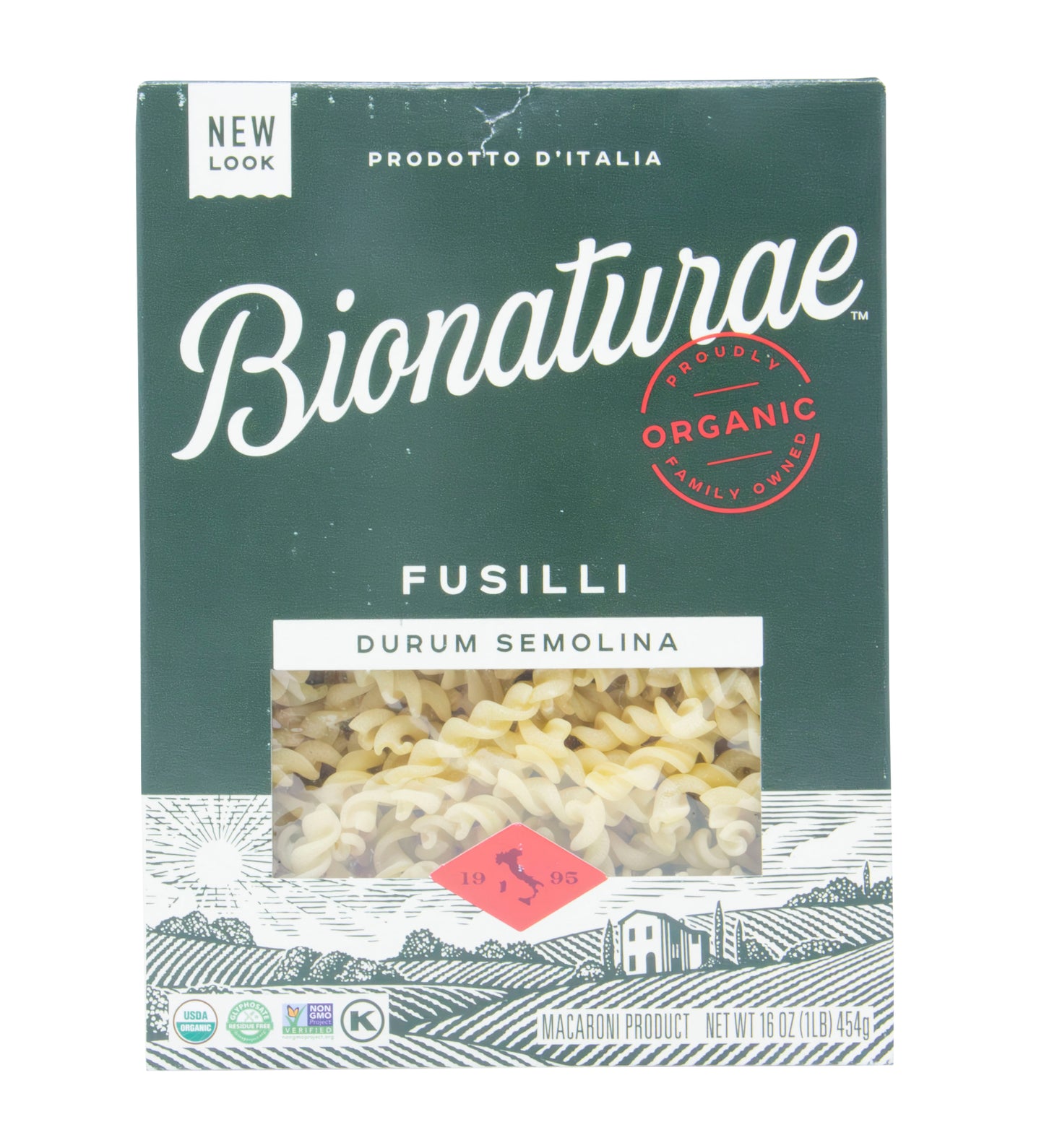 Fusilli Durum Semolina Pasta, Organic